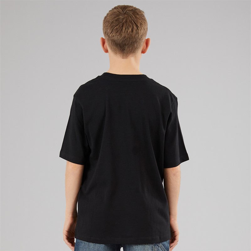JACK & JONES Boys Jordia Graphic Front T-Shirt Black