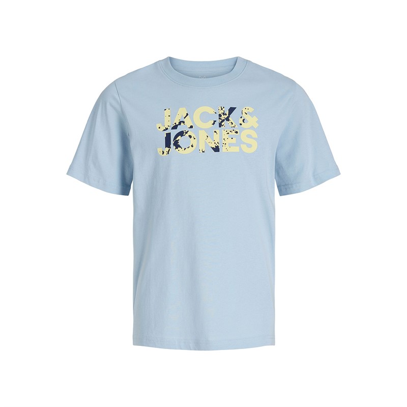 JACK & JONES Boys Tyd Corp Splash T-Shirt Skyway - Size 164