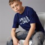 JACK & JONES Boys Tyd Corp Splash T-Shirt Ocean Cavern