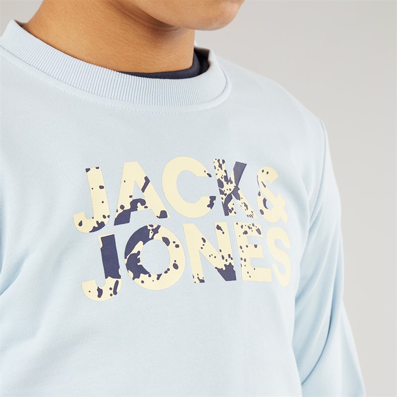 JACK & JONES Jongens Tyd Corp Splash Sweatshirt Skyway