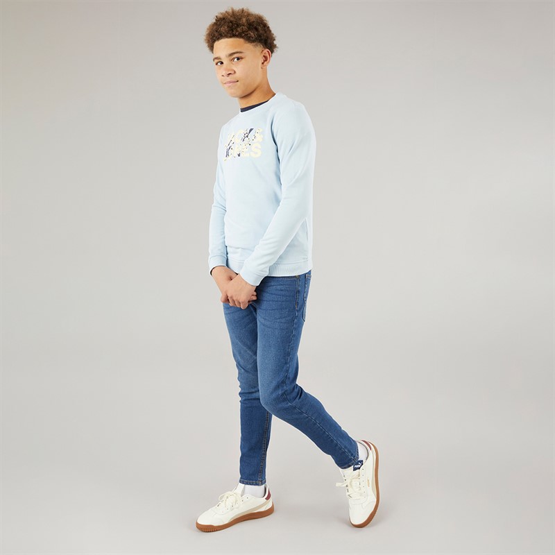 JACK & JONES Jongens Tyd Corp Splash Sweatshirt Skyway