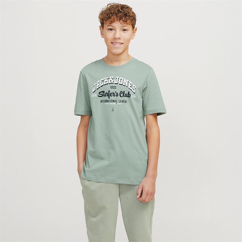 JACK & JONES Jongens Logo T Shirt Iceberg Groen