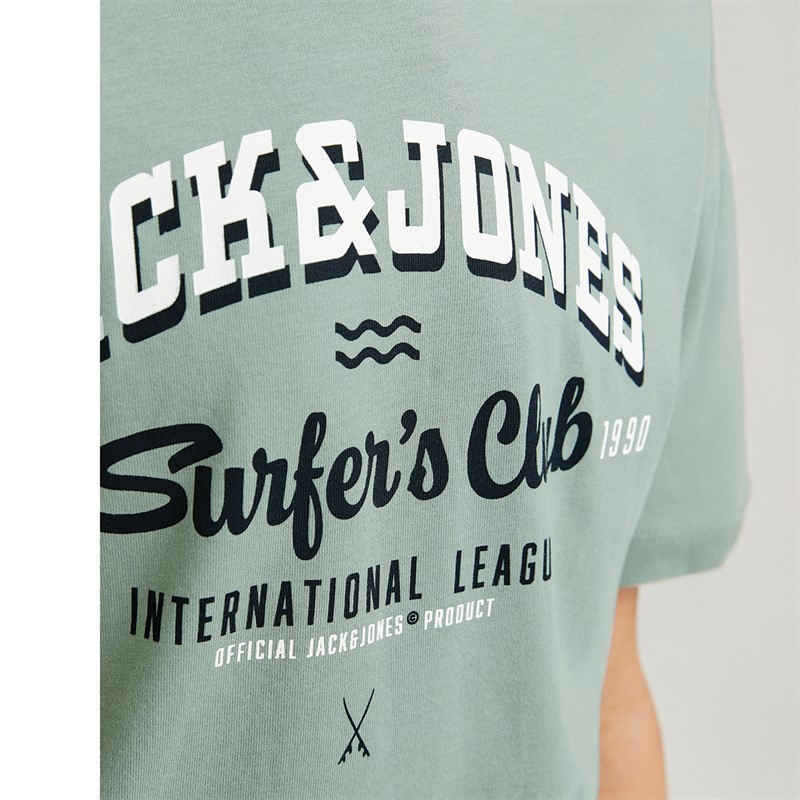 JACK & JONES Jongens Logo T Shirt Iceberg Groen