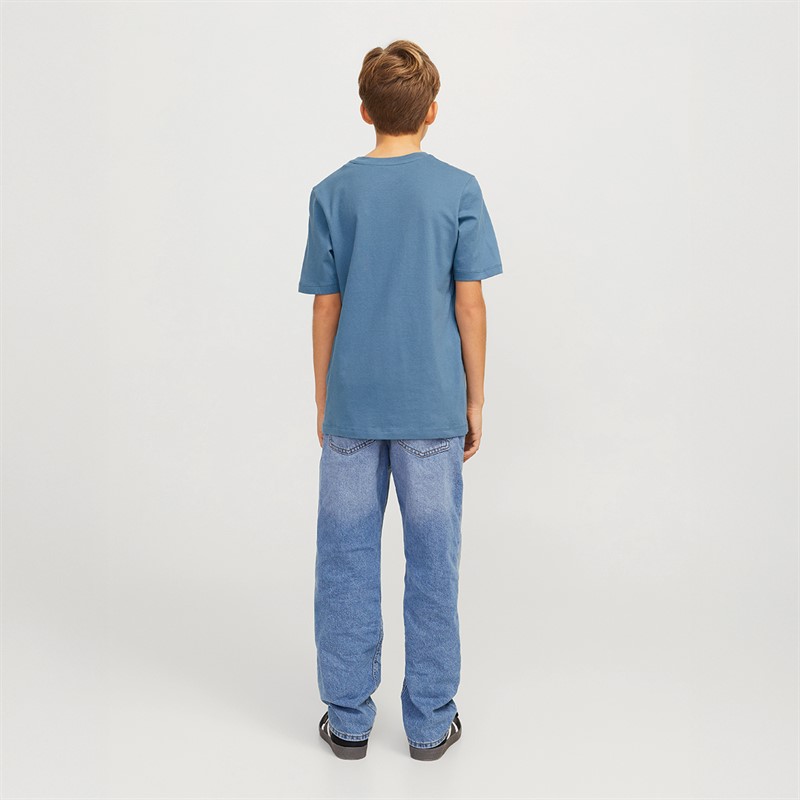 JACK & JONES Jongens Logo T-Shirt Oceanview