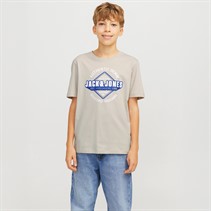 JACK & JONES Jongens Logo T-Shirt Moonbeam