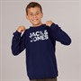 JACK & JONES Boys TYD Corp Splash Sweatshirt Ocean Cavern