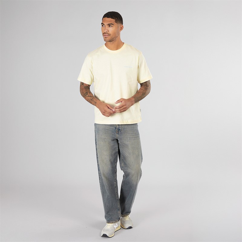 JACK & JONES Mens Paros Sketch T-Shirt Antique White