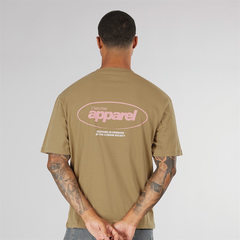 JACK & JONES Mens Bradley Graphic T-Shirt Coriander