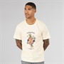 JACK & JONES Mens Anatomy Skull T-Shirt Antique White