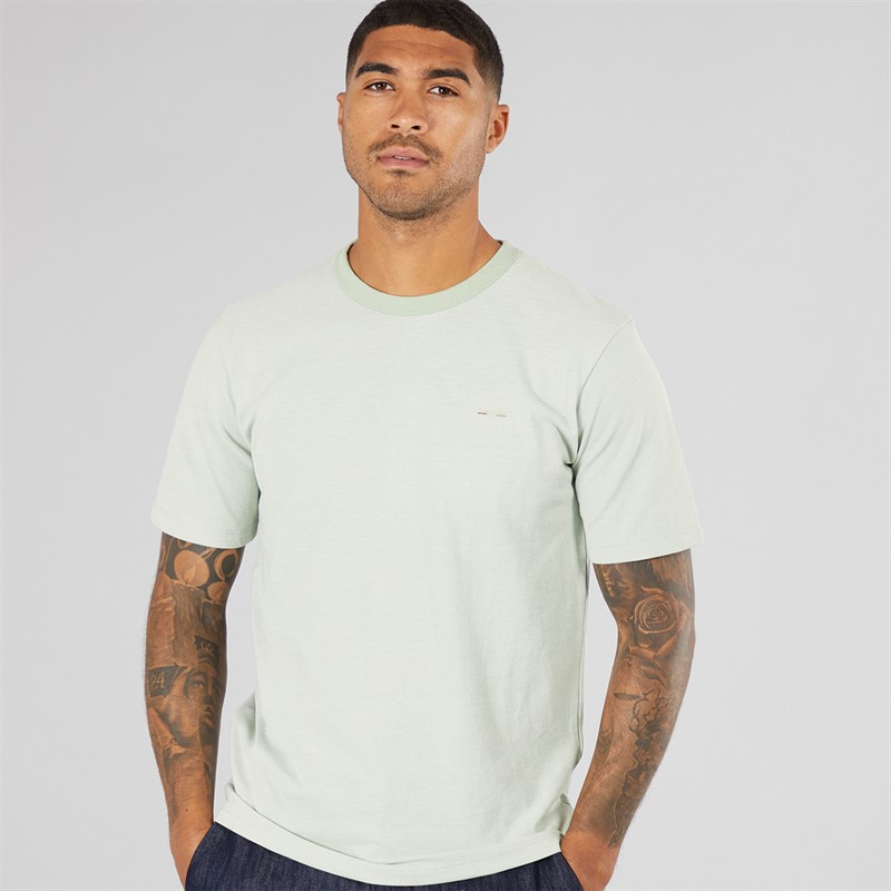 JACK & JONES Mens Alves T-Shirt Aqua Gray - Size M