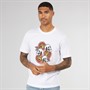 JACK & JONES Mens Anatomy Skull T-Shirt Bright White