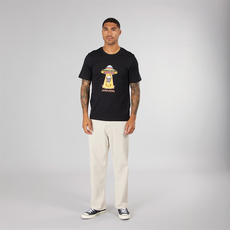JACK & JONES Mens Anatomy Skull T-Shirt Black