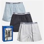 JACK & JONES Heren Anker Drie Pak Geweven Boxers Helder Wit / India Inkt / Gedempt Blauw