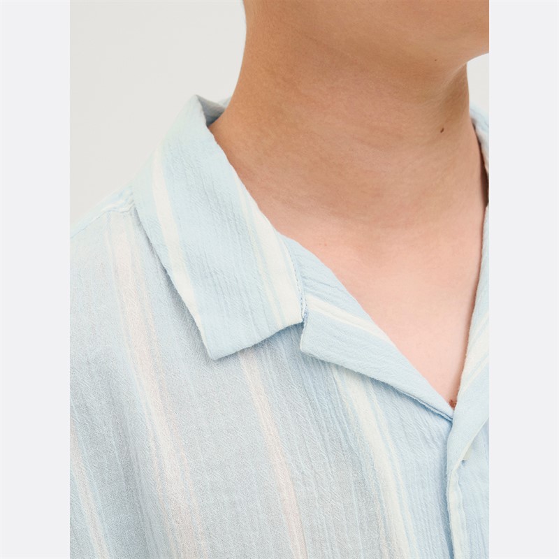 JACK & JONES Junge Avira Luke Streifen Hemd Skyway