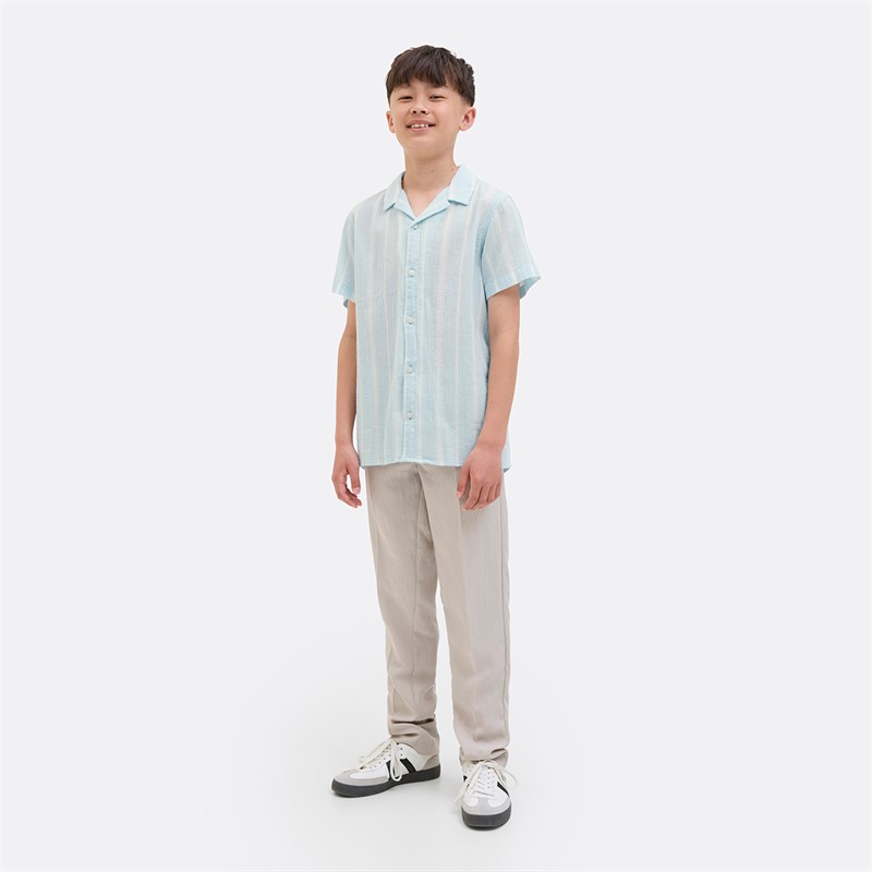 JACK & JONES Junge Avira Luke Streifen Hemd Skyway