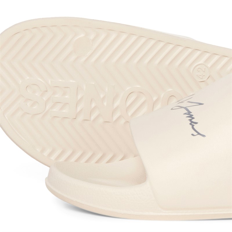 JACK & JONES Mens Gary Moulded Sliders Moonbeam