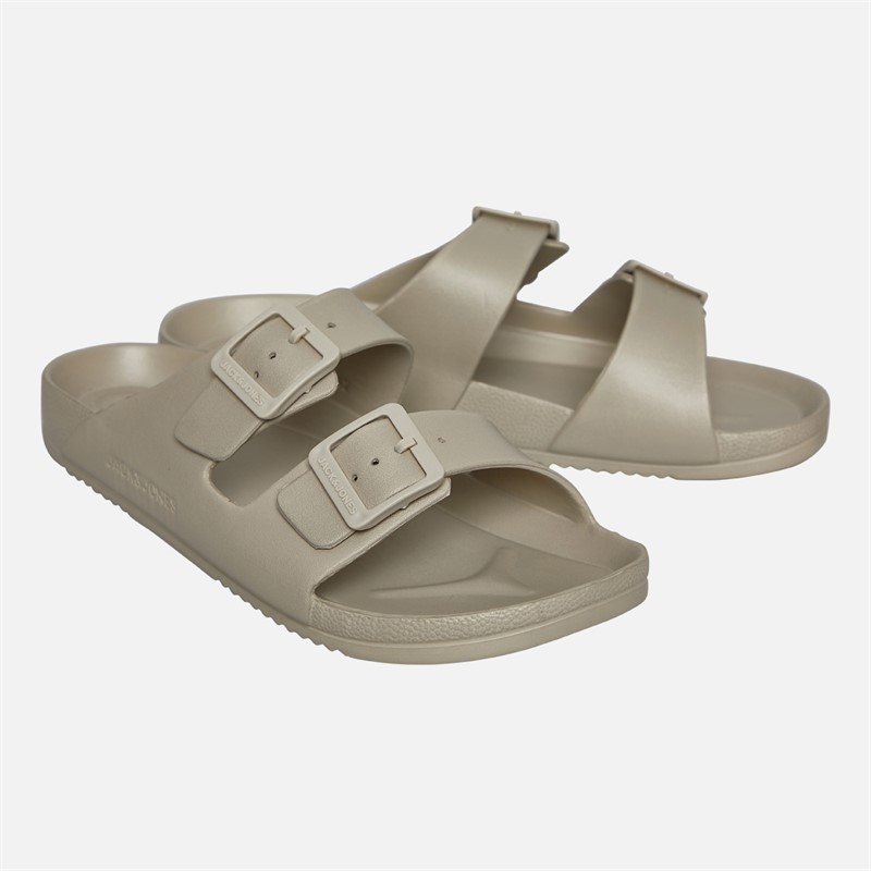 JACK & JONES Mens Pisa Moulded Sandals Plaza Taupe