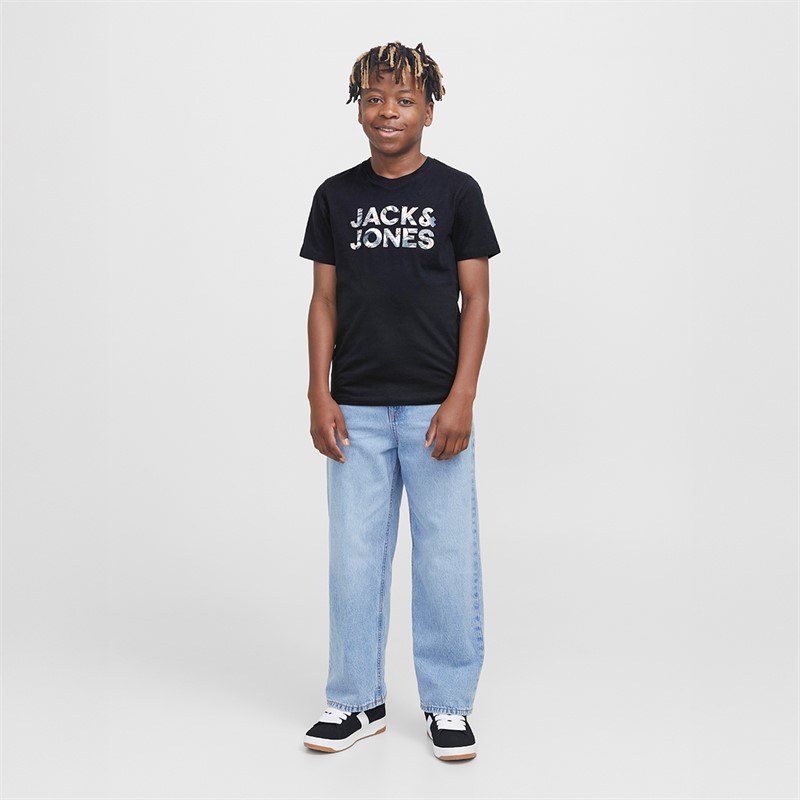 JACK & JONES Boys Bryan Corp Logo T-Shirt Sky Captain