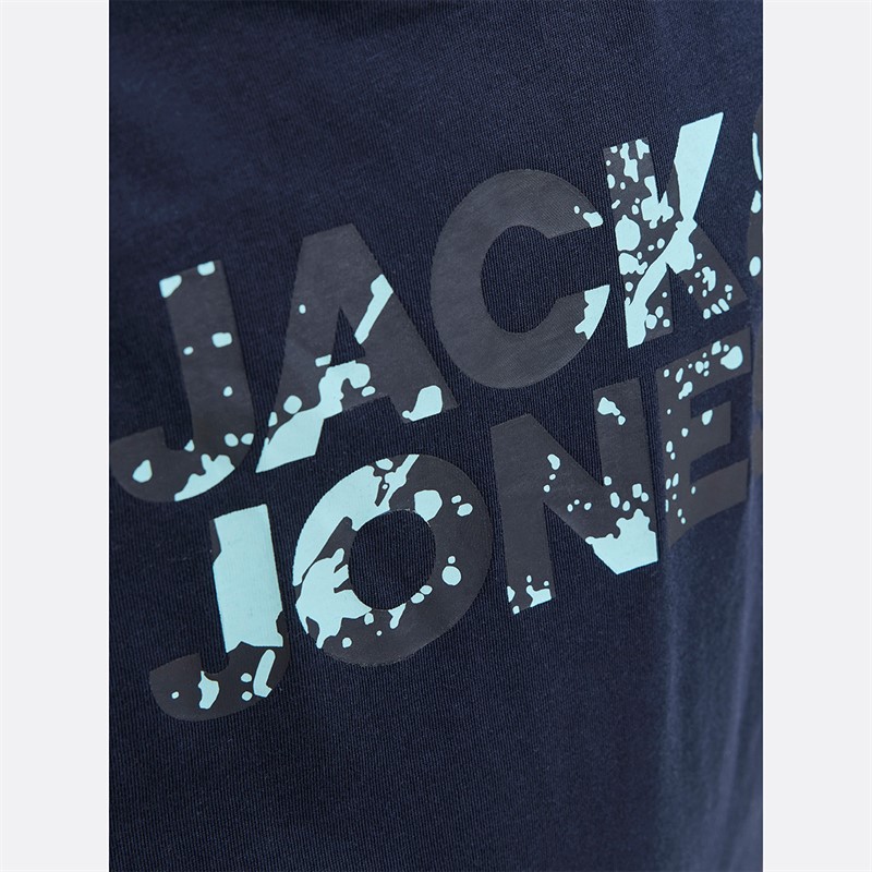 JACK & JONES Boys Bryan Corp Logo T-Shirt Sky Captain/Splash