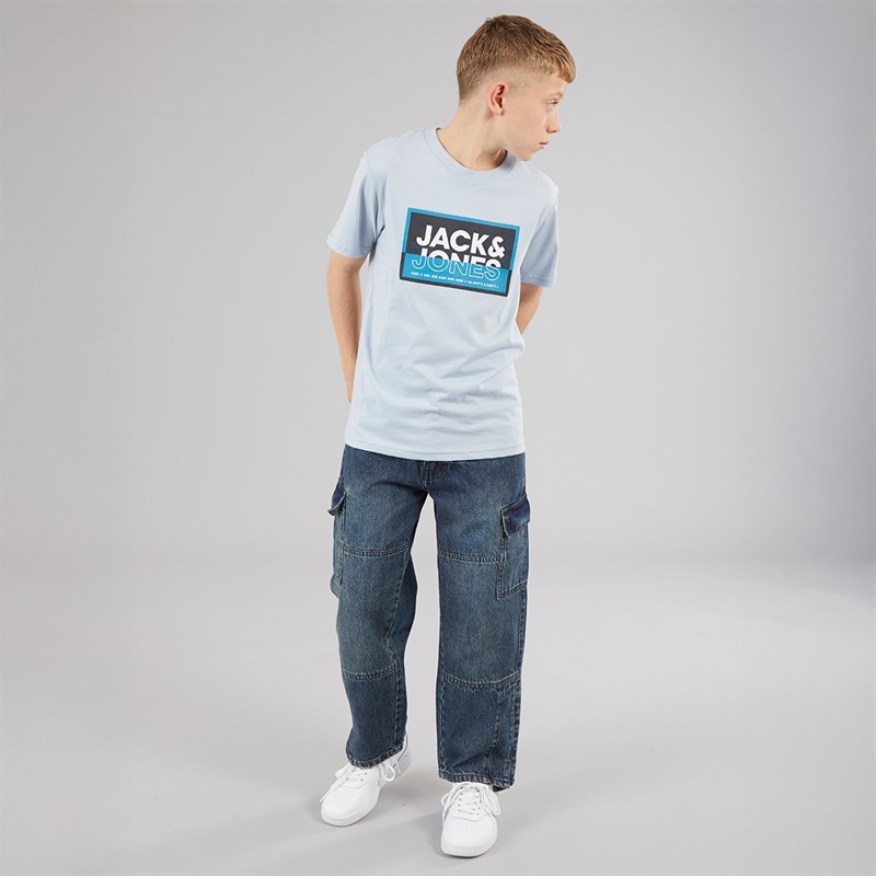 JACK & JONES Boys Logan T-Shirt Subdued Blue