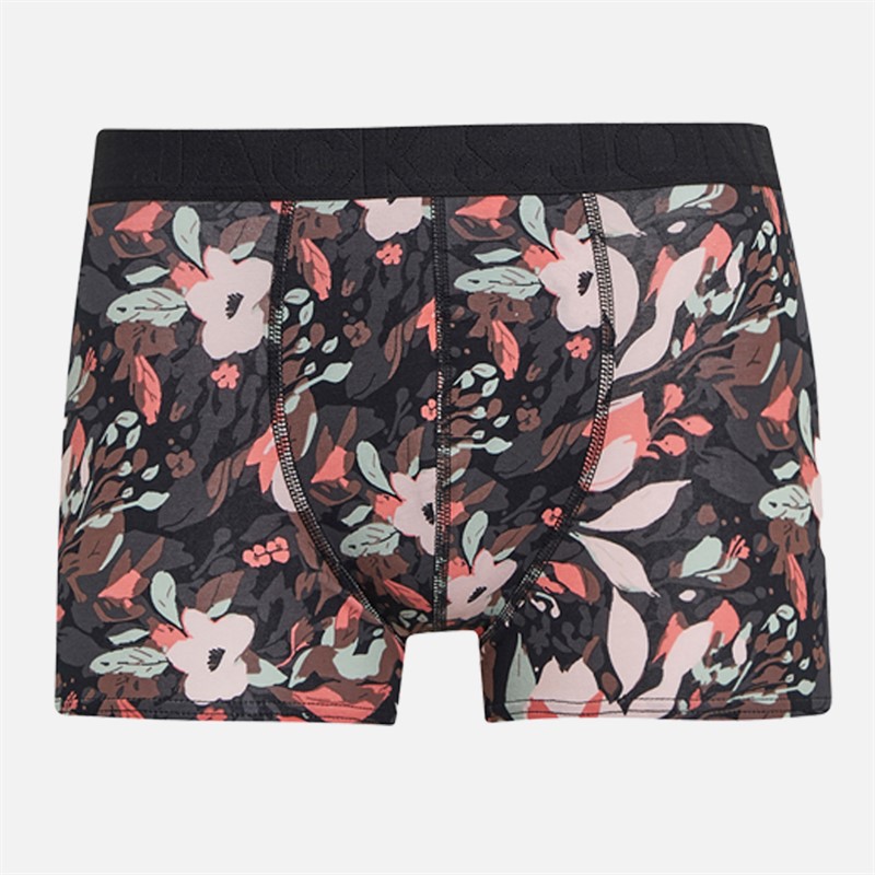 JACK & JONES Mens Jacjonah Flower Twelve Pack Boxer Trunks Forest Night