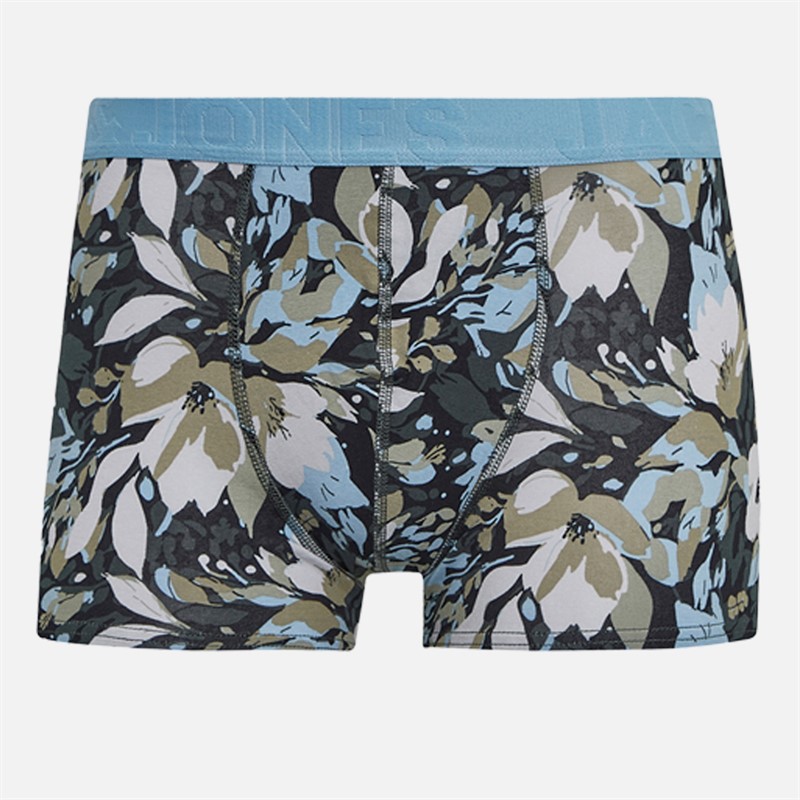 JACK & JONES Mens Jacjonah Flower Twelve Pack Boxer Trunks Forest Night