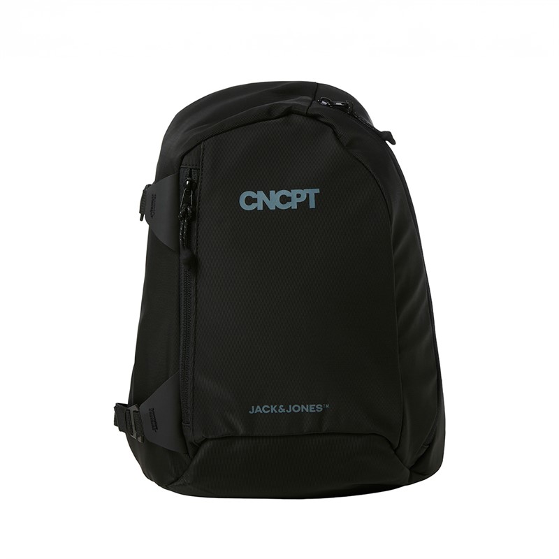 JACK & JONES Mens Parker Small Cross Body Backpack Black - Size OS