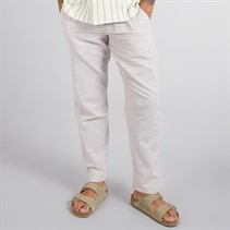 JACK & JONES Mens Kane Paros Linen Blend Trousers Crockery