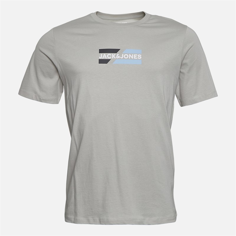 JACK & JONES Herre Slash Fem Pak T-shirts Bright White/Sort/Cashmere Blue/Iceberg Green/Glacier Grey