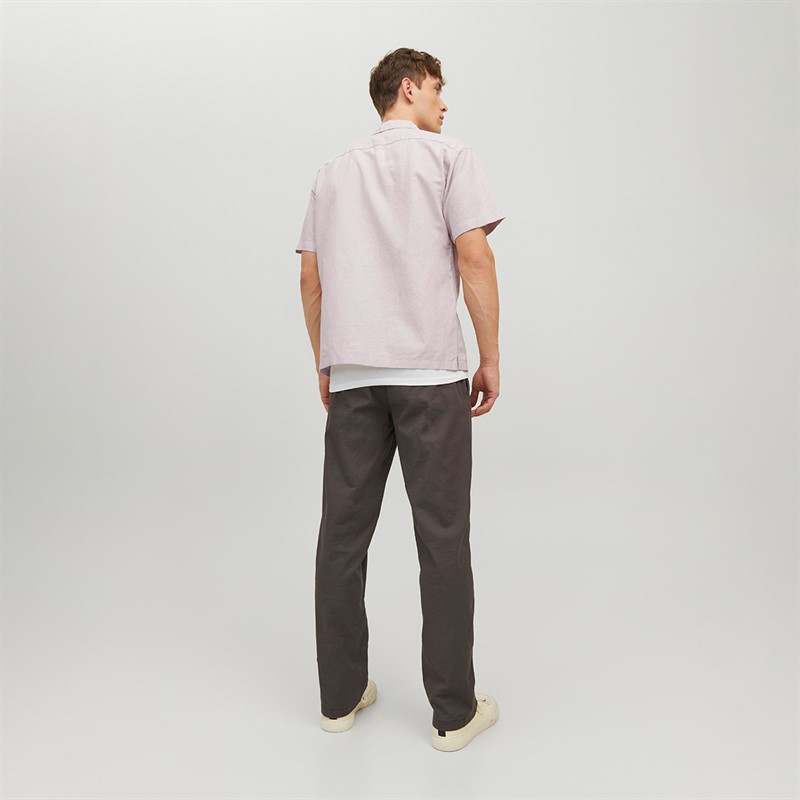 JACK & JONES Herren Sommer Resort Kurzarm Hemd Keramik