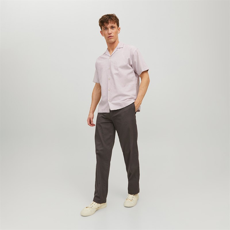 JACK & JONES Herren Sommer Resort Kurzarm Hemd Keramik