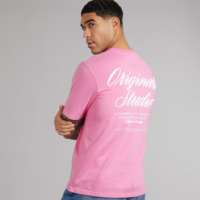 JACK & JONES Norrebro T-shirt dla niego kolor prism pink