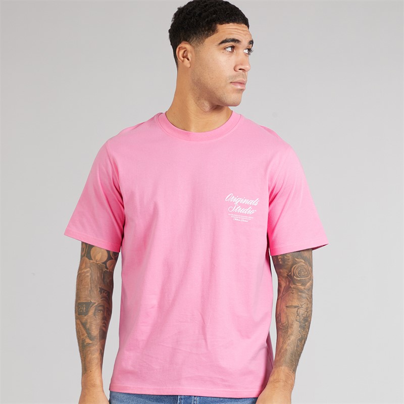 JACK & JONES Norrebro T-shirt dla niego kolor prism pink