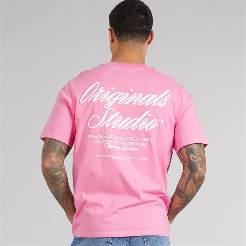 JACK & JONES Norrebro T-shirt dla niego kolor prism pink