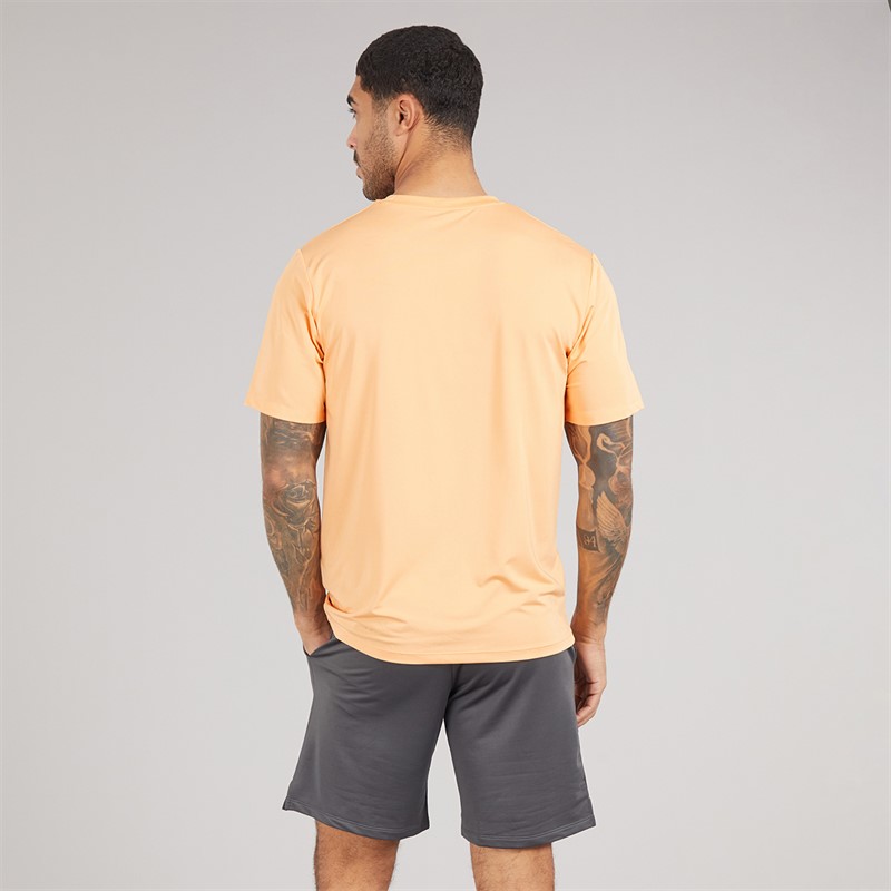 JACK & JONES Mens Mountain Tech Co-Ord Set Tee Peach Cobbler/Short Asphalt