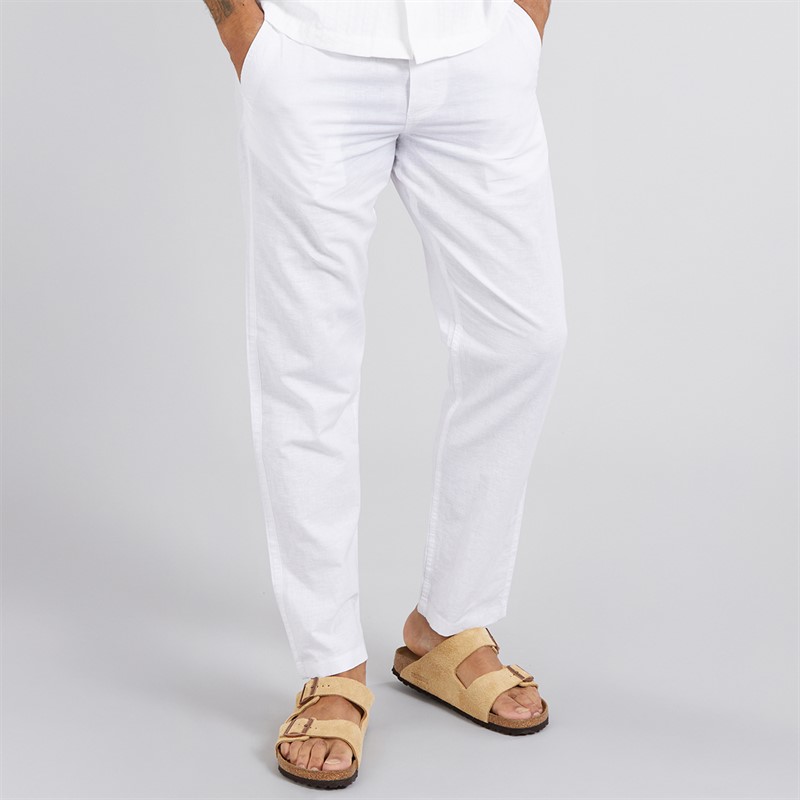 JACK & JONES Herre Kane Paros hør blanding bukser hvid