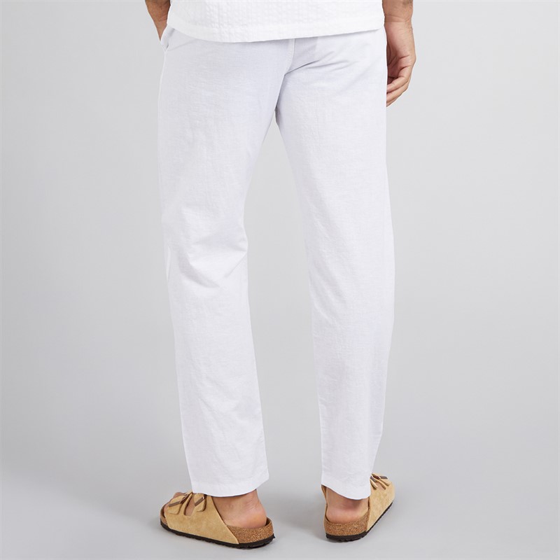 JACK & JONES Herre Kane Paros hør blanding bukser hvid