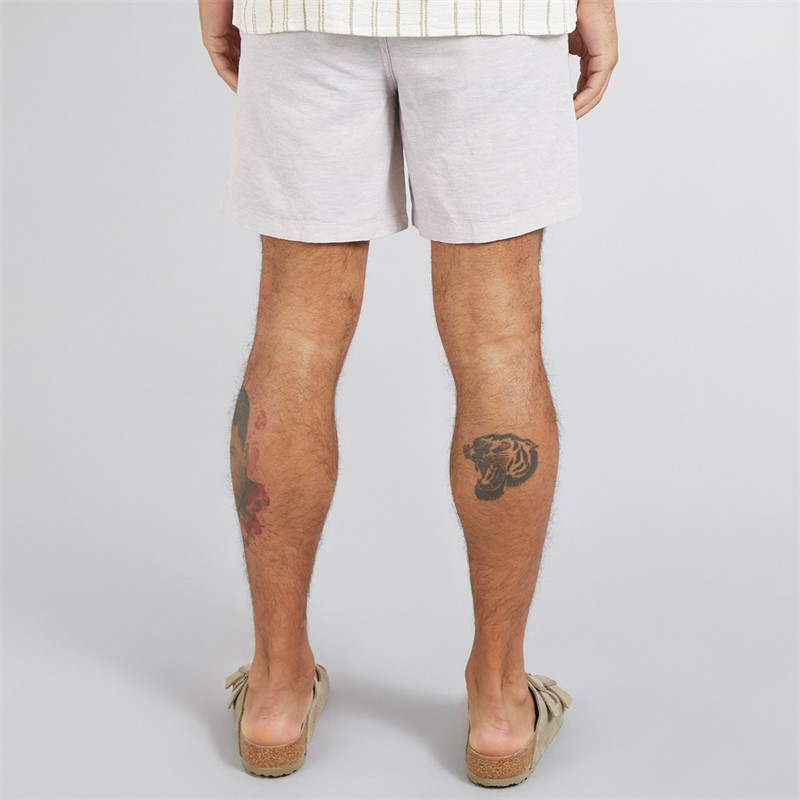 JACK & JONES Mens Jaiden Linen Blend Shorts Crockery