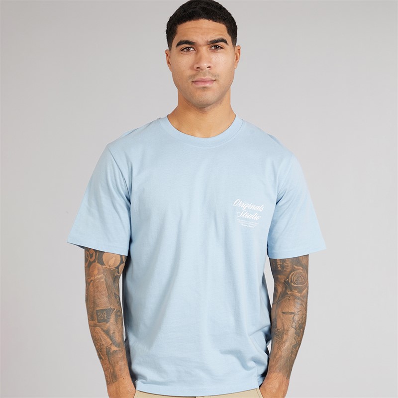 JACK & JONES Herren Norrebro Typo T Shirt Skyway