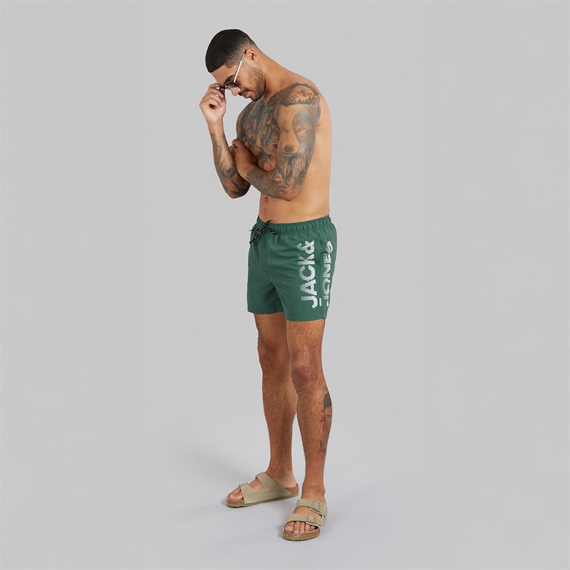 JACK & JONES Mens Aruba Jones Swim Shorts Mallard Green