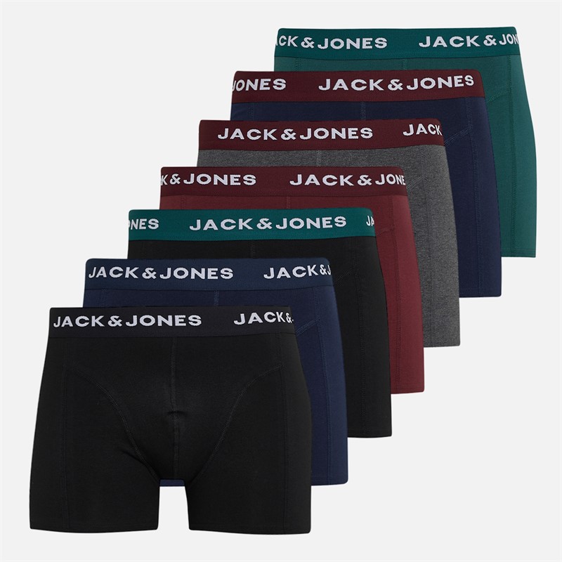 JACK & JONES Boxers Pack Siedem Solid Chris dla niego kolor Navy Blazer/Navy Blazer/Czarny/Czarny/Port Royale/Dgm/Sea Moss