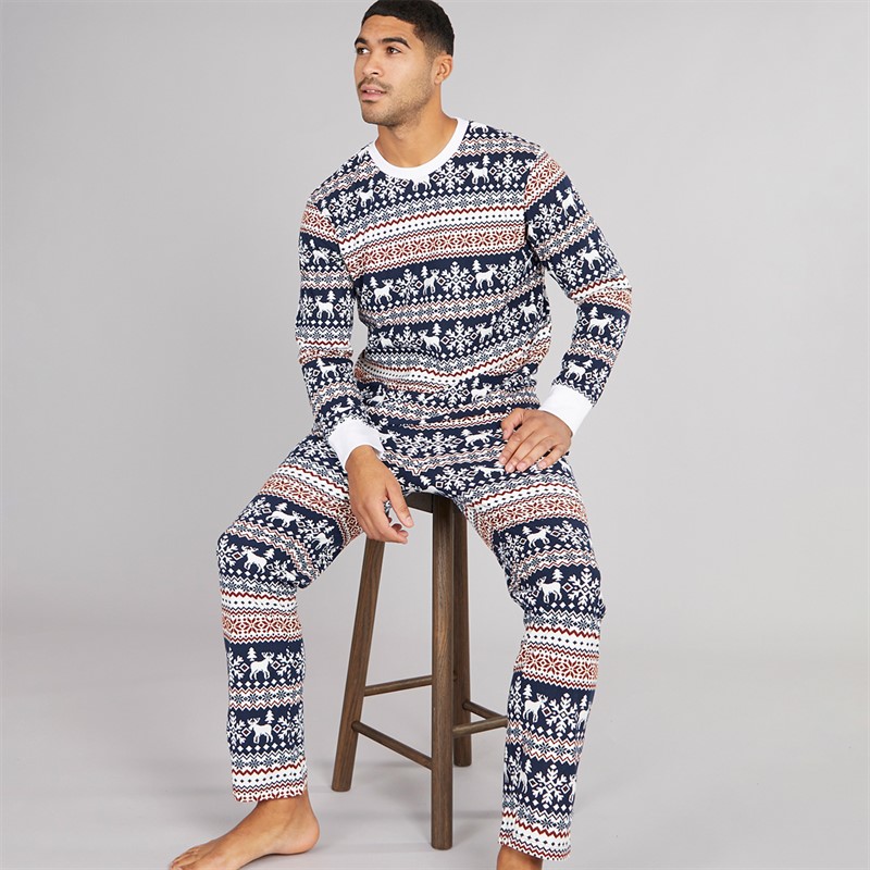 JACK & JONES Mens Lounge Set Black Iris