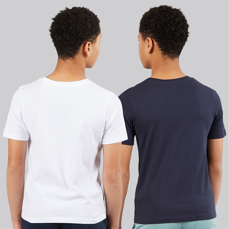 JACK & JONES Boys Corp Play1 Two Pack T-Shirts Navy Blazer
