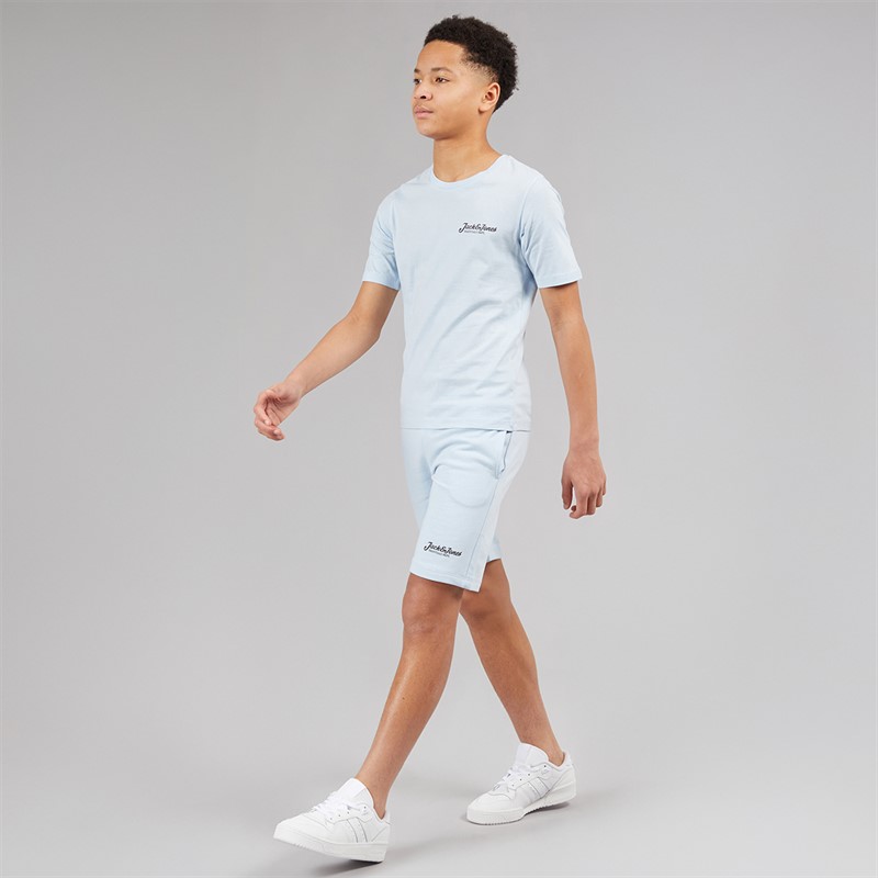 JACK & JONES Boys Beau T-Shirts and Shorts Set Cashmere Blue