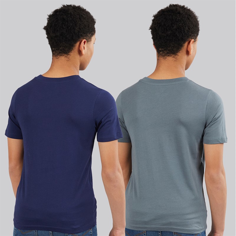 JACK & JONES Boys Vesterbro Two Pack T-Shirts Ocean Cavern