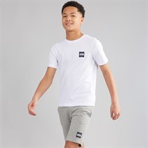 JACK & JONES Drenge Brandy T Shirt Og Shorts Sæt Hvid