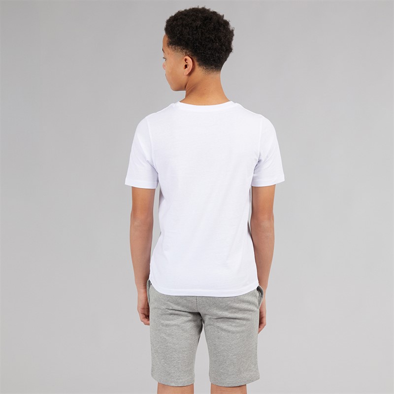 JACK & JONES Drenge Brandy T Shirt Og Shorts Sæt Hvid
