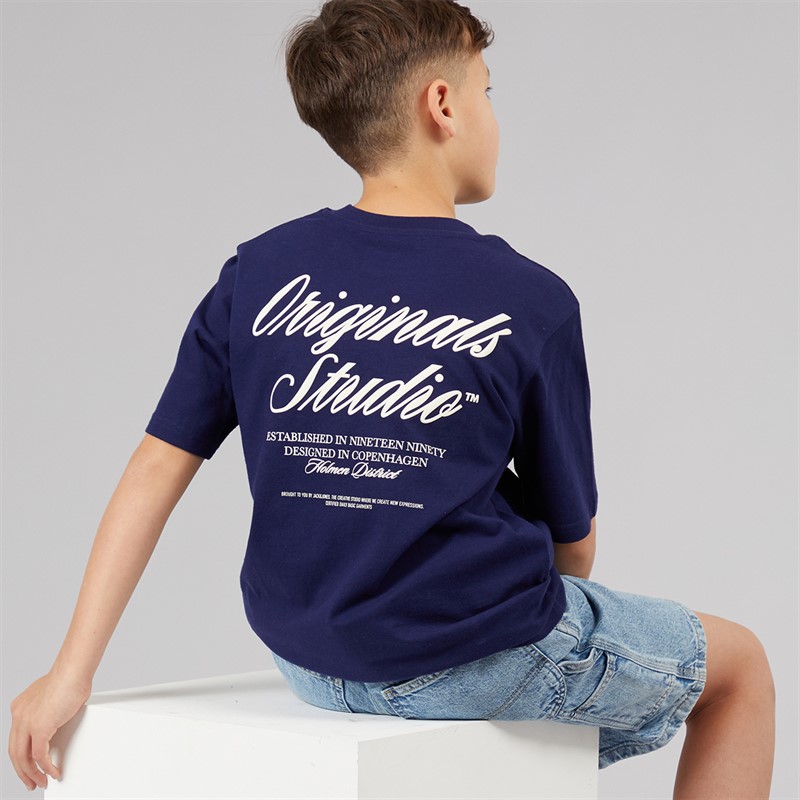 JACK & JONES Boys Norrebro T-Shirt Ocean Cavern