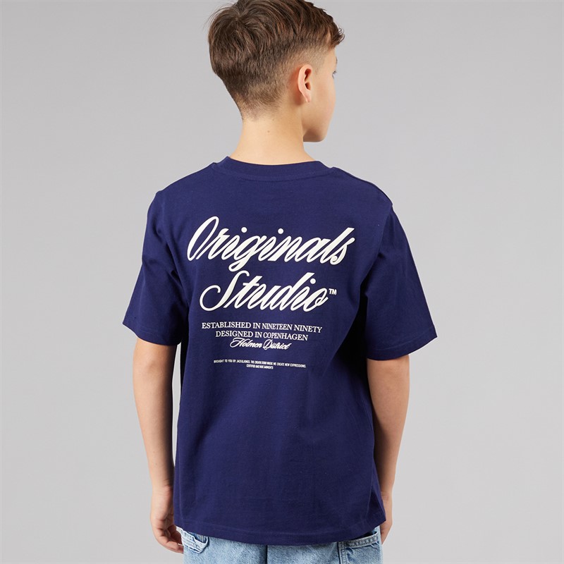 JACK & JONES Boys Norrebro T-Shirt Ocean Cavern