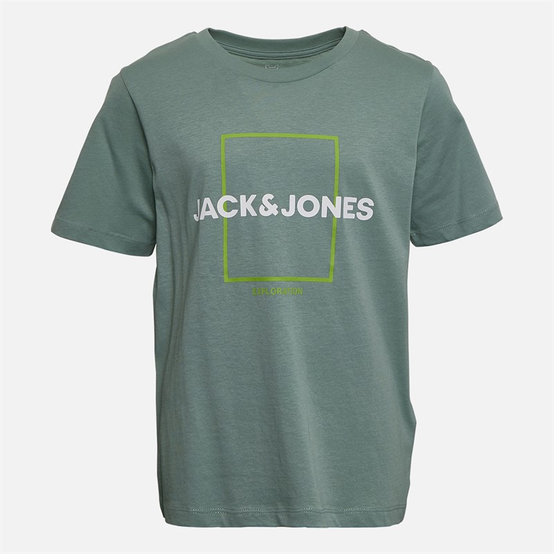 JACK & JONES Boys Casper Five Pack T-Shirts Iceberg Green